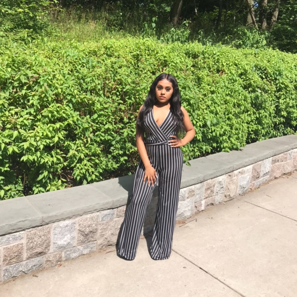 Stripped Romper - image 1